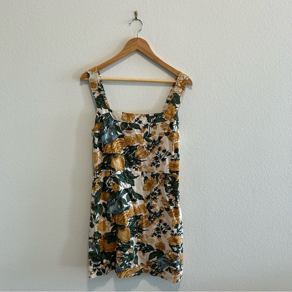 Abercrombie & Fitch Leafy Mini Dress - Olive green floral